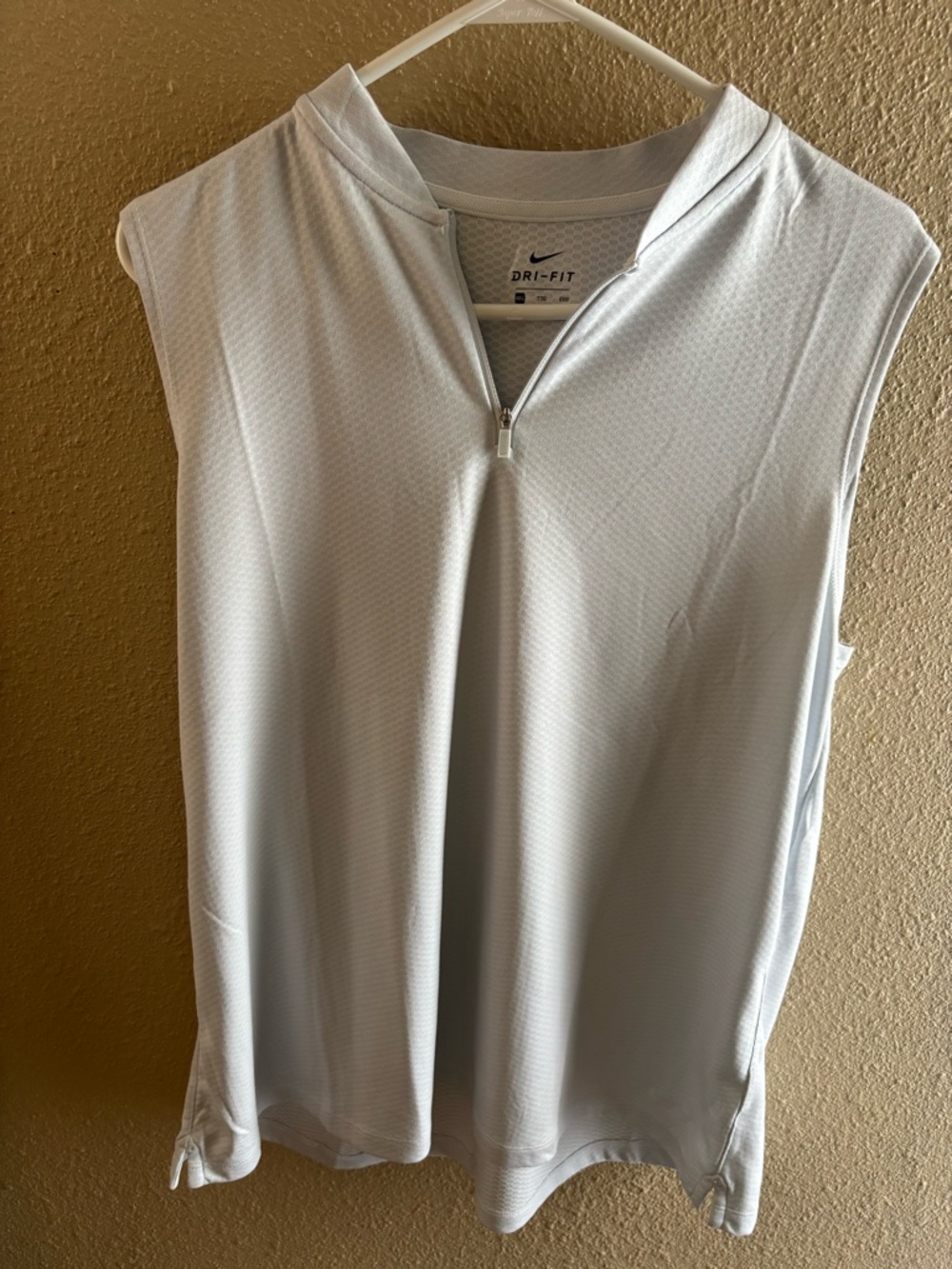 Nike Women’s Dri-FIT Sleeveless Zip Tank - White